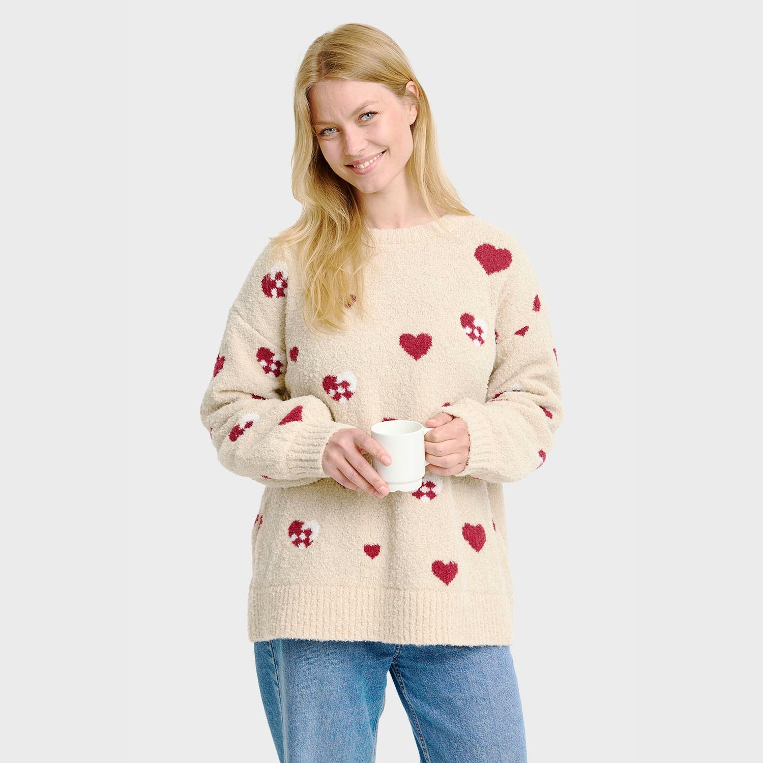 Christmas Heart Sweater โ Women